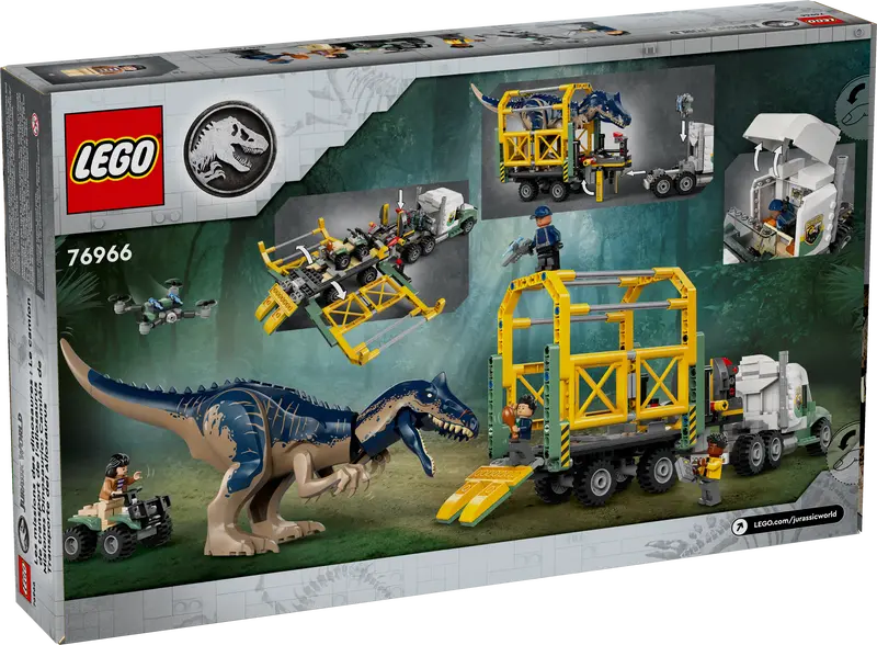 Missions dinosaures le camion de transport de l'allosaure